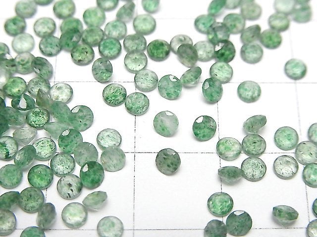 [Video] Green Aventurine AAA- Loose stone Round Faceted 3x3mm 10pcs