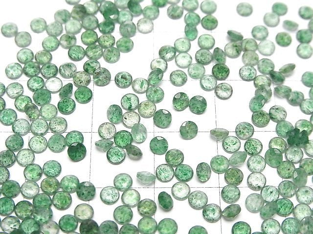 [Video] Green Aventurine AAA- Loose stone Round Faceted 3x3mm 10pcs