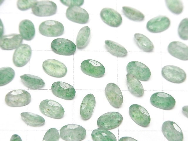 [Video] Green Aventurine AAA- Loose stone Oval Faceted 6x4mm 10pcs