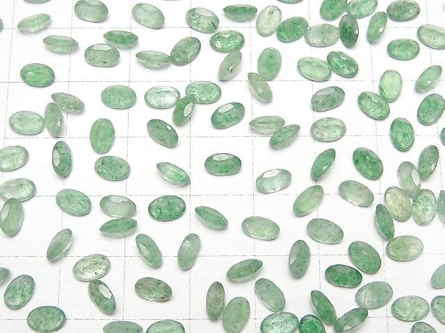 [Video] Green Aventurine AAA- Loose stone Oval Faceted 6x4mm 10pcs