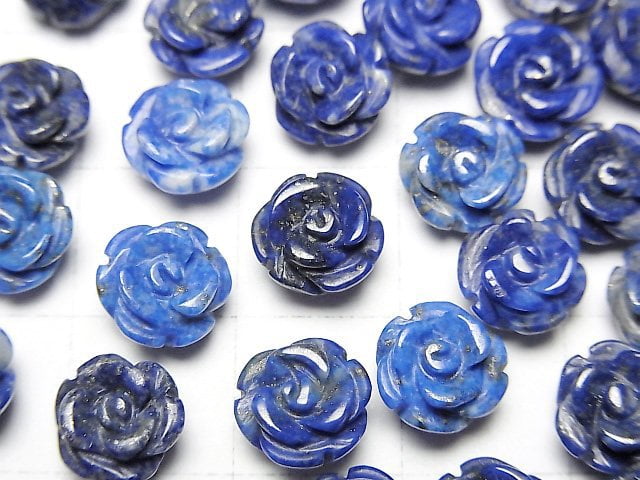 [Video] Lapislazuli AA Rose 8mm [Half Drilled Hole] 4pcs