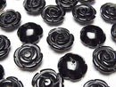 [Video] Onyx Rose 15mm [Half Drilled Hole] 2pcs