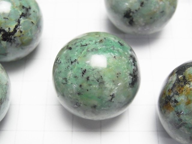 [Video]African Turquoise Sphere ,Round 30mm 1pc