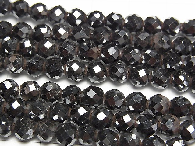[Video]High Quality! Magnetic! Hematite Faceted Round 5mm 1strand beads (aprx.15inch/38cm)