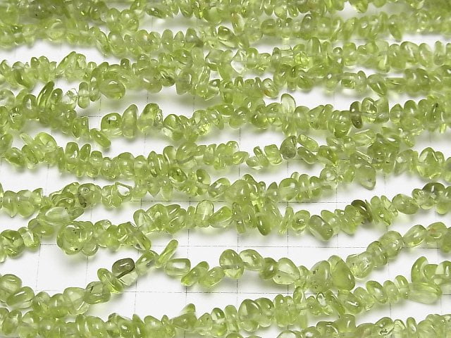 [Video]Peridot AA++ Chips (Small Nugget) 1strand beads (aprx.15inch/36cm)