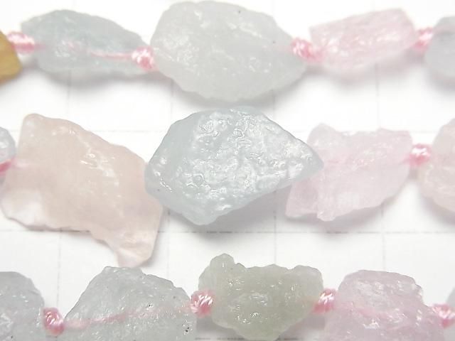 [Video] Beryl Mix AA Rough Rock Nugget 1strand beads (aprx.15inch/38cm)
