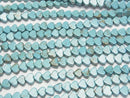 [Video]Magnesite Turquoise Vertical Hole Heart 5x6.5x3mm 1strand beads (aprx.15inch/38cm)