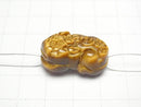 [Video] Yellow Tiger's Eye AAA- Pixiu Carving 27x15x11mm 1pair