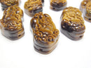 [Video] Yellow Tiger's Eye AAA- Pixiu Carving 32x18x11mm 1pair