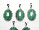 [Video] Malachite AAA Oval Pendant 20x16mm Silver925 1pc