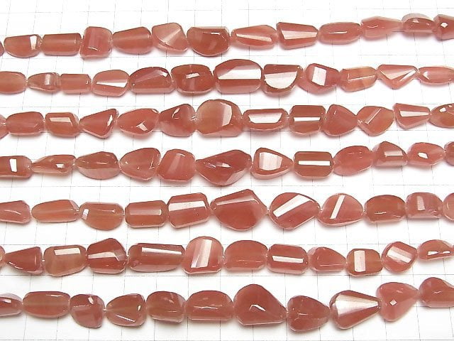 [Video]High Quality Peruvian Rhodochrosite AAA- Faceted Nugget 1strand beads (aprx.17inch/42cm)