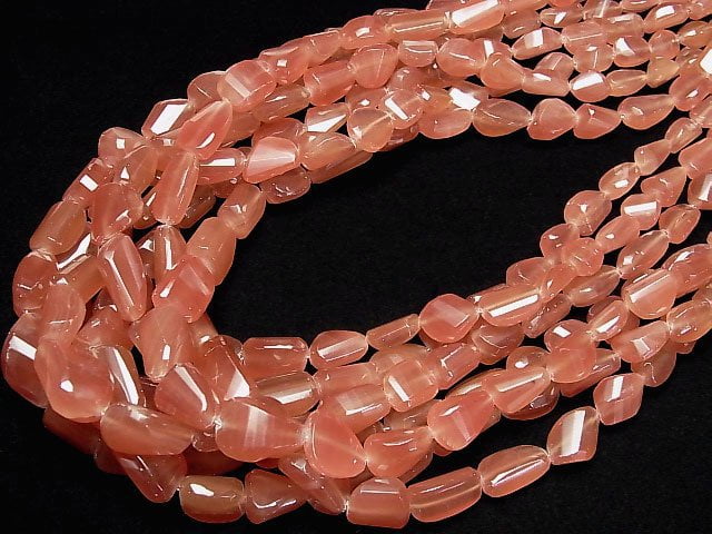 [Video]High Quality Peruvian Rhodochrosite AAA- Faceted Nugget 1strand beads (aprx.17inch/42cm)