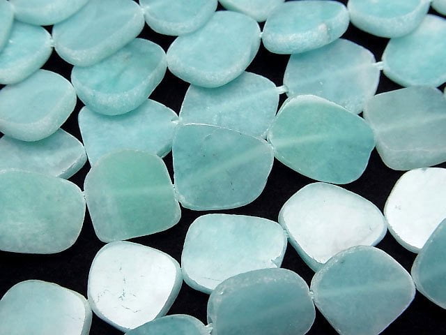 [Video]Amazonite AA++ Slice Nugget 1strand beads (aprx.7inch/18cm)