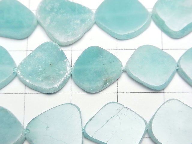 [Video]Amazonite AA++ Slice Nugget 1strand beads (aprx.7inch/18cm)