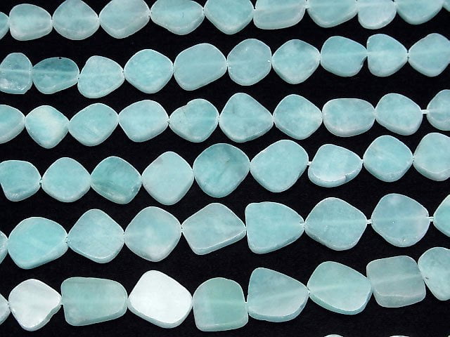 [Video]Amazonite AA++ Slice Nugget 1strand beads (aprx.7inch/18cm)