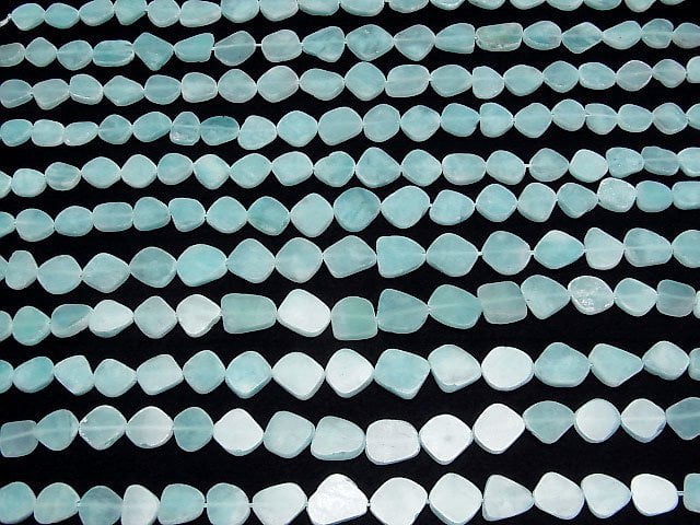 [Video]Amazonite AA++ Slice Nugget 1strand beads (aprx.7inch/18cm)