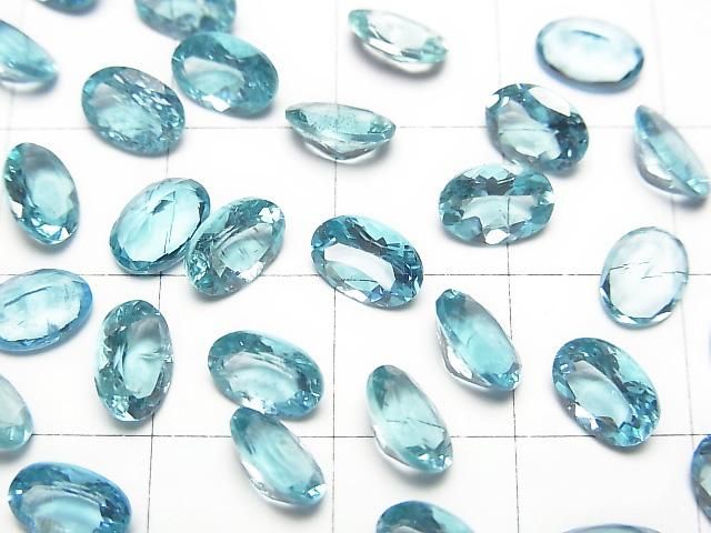 [Video]High Quality Apatite AAA Loose stone Oval Faceted 7x5mm 3pcs