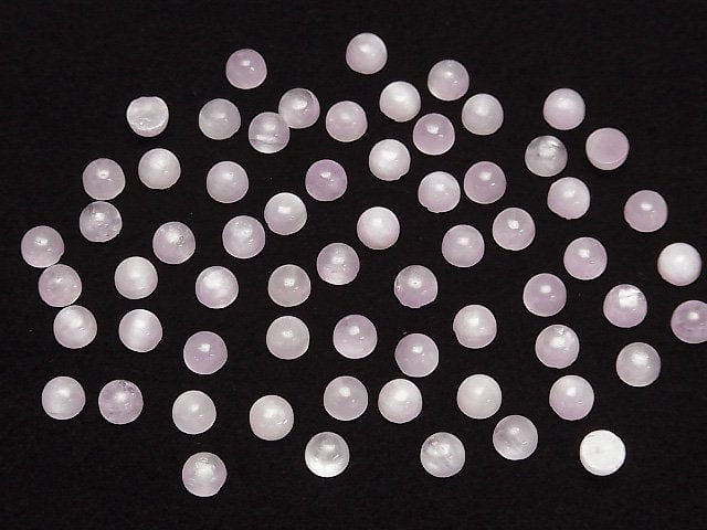 [Video]Nigeria Kunzite AA++ Round Cabochon 5x5mm 3pcs