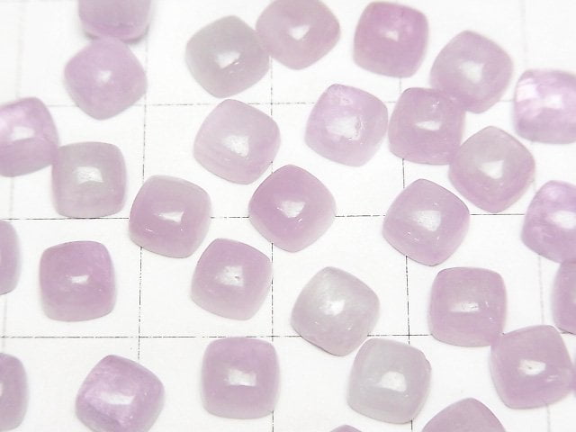 [Video]Nigeria Kunzite AA++ Square Cabochon 6x6mm 3pcs