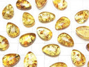 [Video] Baltic Amber Pear shape Cabochon 14x10mm 1pc