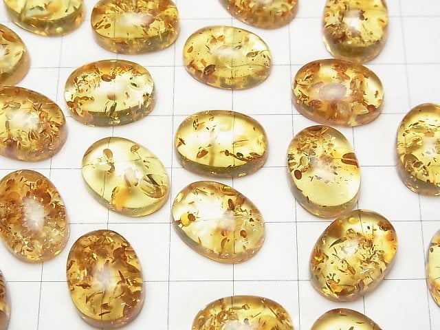 [Video] Baltic Amber Oval Cabochon 16x12mm 1pc