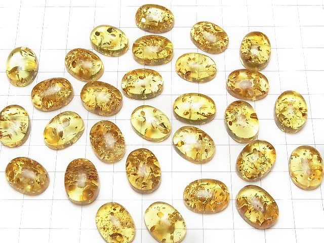 [Video] Baltic Amber Oval Cabochon 16x12mm 1pc