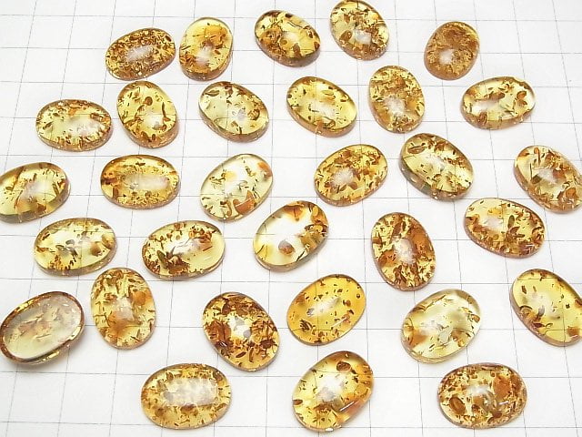 [Video] Baltic Amber Oval Cabochon 18x13mm 1pc