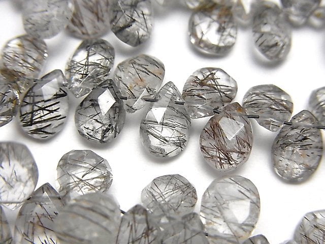 Tourmalinated Quartz Gemstone Beads