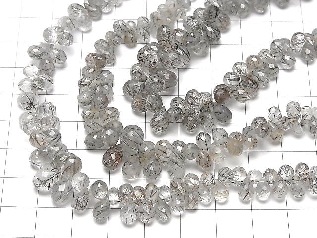 [Video]High Quality Tourmaline Quartz AA++ Drop Faceted Briolette 1strand beads (aprx.7inch/18cm)