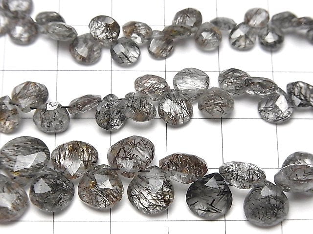 [Video]High Quality Tourmaline Quartz AA++ Chestnut Faceted Briolette 1strand beads (aprx.8inch/20cm)