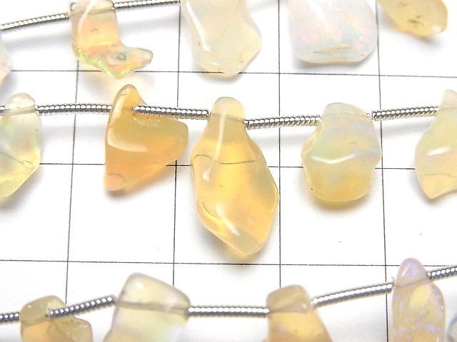 [Video] Ethiopian Opal AAA- Rough Nugget 1strand beads (aprx.6inch/16cm)