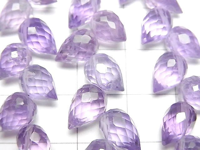 [Video]High Quality Amethyst AAA- Flower Bud Faceted Briolette 1strand beads (aprx.6inch/14cm)