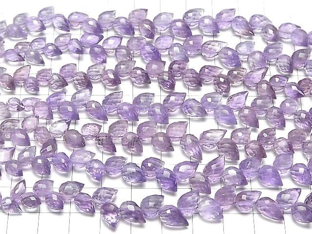 [Video]High Quality Amethyst AAA- Flower Bud Faceted Briolette 1strand beads (aprx.7inch/18cm)
