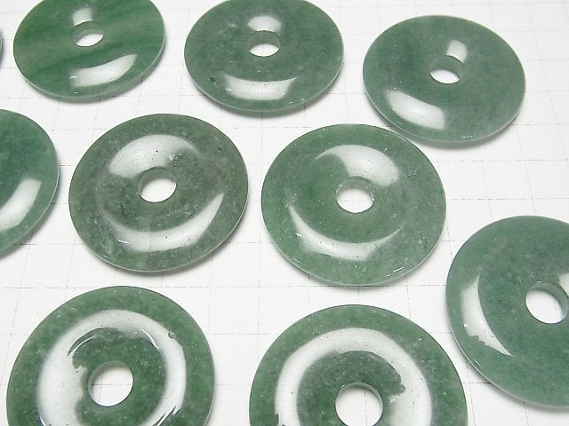 [Video] Green Aventurine Coin (Donut) 40x40mm 1pc