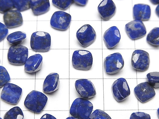 [Video]Lapislazuli AA++ Loose stone Square Faceted 6x6mm 5pcs