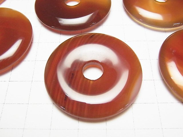 [Video] Carnelian AAA Coin (Donut) 40x40mm 1pc