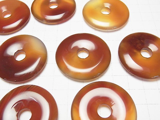 [Video] Carnelian AAA Coin (Donut) 40x40mm 1pc