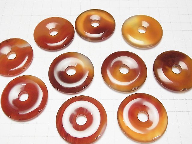 [Video] Carnelian AAA Coin (Donut) 40x40mm 1pc