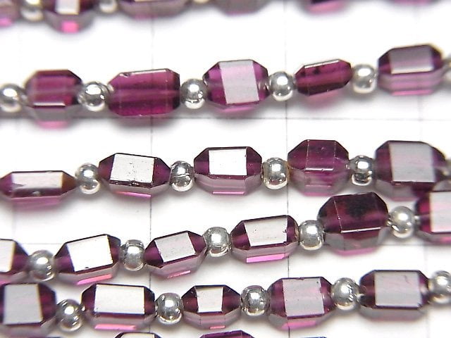 [Video]High Quality Rhodolite Garnet AAA- Faceted Nugget 1strand beads (aprx.7inch/18cm)