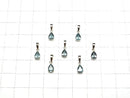 [Video] [Japan] High Quality Caribbean Blue Apatite AAA Pear shape Faceted 6x4mm Pendant [18K Yellow Gold] 1pc