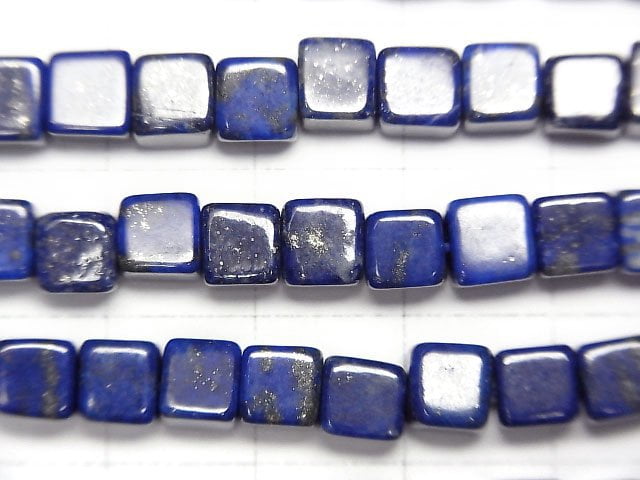 [Video]High Quality Lapislazuli AAA- Cube 1strand beads (aprx.15inch/38cm)