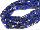[Video]High Quality Lapislazuli AAA- Cube 1strand beads (aprx.15inch/38cm)