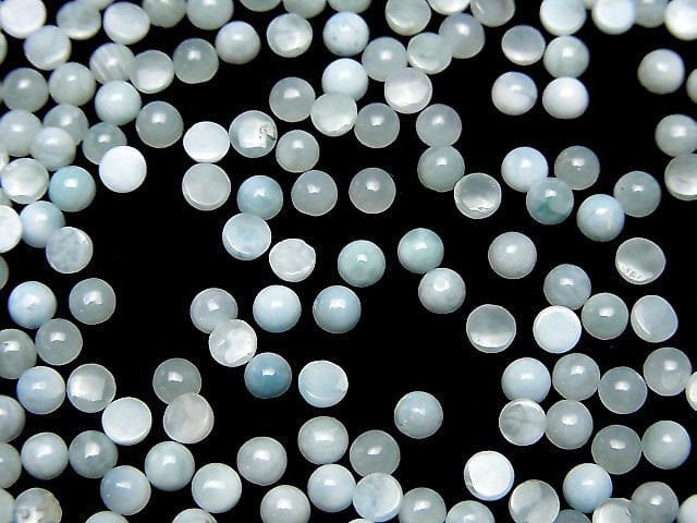 [Video]Larimar Pectolite AA++ Round Cabochon 3x3mm 10pcs