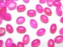 [Video] Fuchsia Pink Chalcedony AAA Oval Cabochon 6x4mm 10pcs