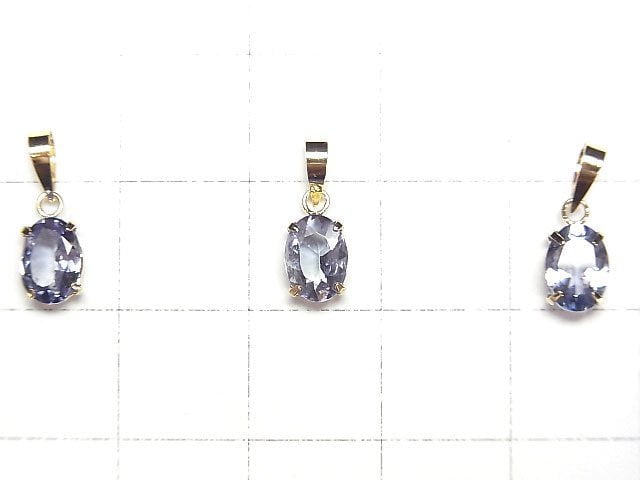 [Video] [Japan] High Quality Tanzanite AAA Oval Faceted 7x5mm Pendant [18K Yellow Gold] 1pc