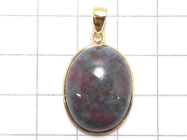 [Video][One of a kind] Ruby in Fuchsite AAA- Pendant 18KGP NO.19