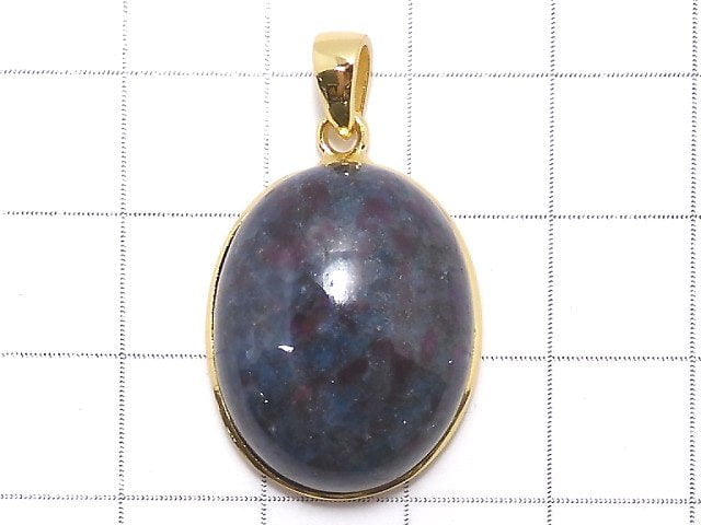 [Video][One of a kind] Ruby in Fuchsite AAA- Pendant 18KGP NO.28