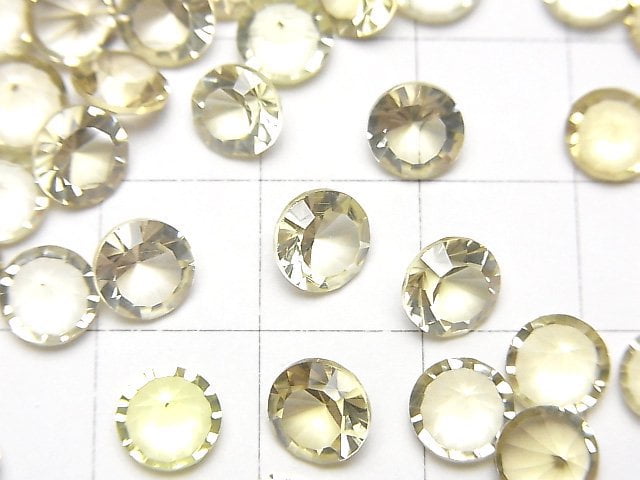 [Video]High Quality Lemon Quartz AAA- Loose stone Round Concave Cut 6x6mm 5pcs