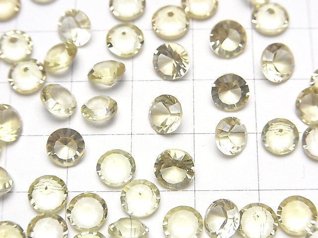 [Video]High Quality Lemon Quartz AAA- Loose stone Round Concave Cut 6x6mm 5pcs