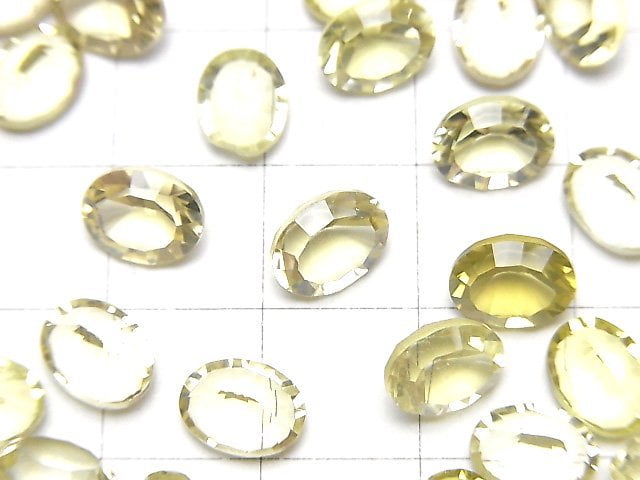 [Video]High Quality Lemon Quartz AAA Loose stone Oval Concave Cut 8x6mm 3pcs